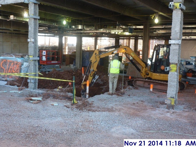 Started excavating Boiler Room for the underground electrical roughing Facing South-East